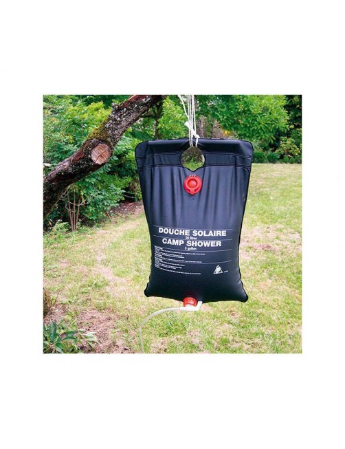 Douche Solaire De Camping 20 Litres - PVC, Portable - Pour Randonnée, Plage, Festival - Avec Douchette